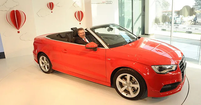 Mr. Joe King Head Audi India At The Launch Of Audi A3 Cabriolet Indias First Compact Luxury Convertible