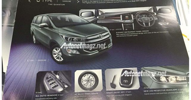 New Toyota Innova brochure interior