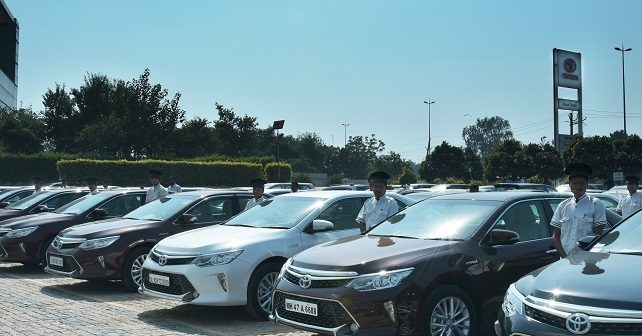 Fleet Of Strong Hybrid TOYOTA CAMRY Models Ready To Be Delivered For Forthcoming India Africa Forum Summit