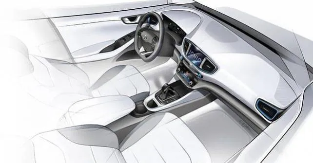 Hyundai IONIQ hybrid interior rendering