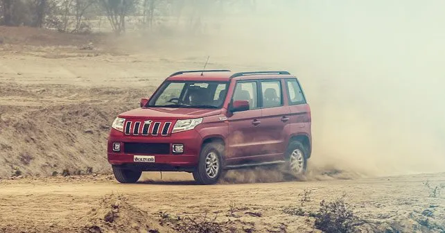 Mahindra TUV300 front three quarter