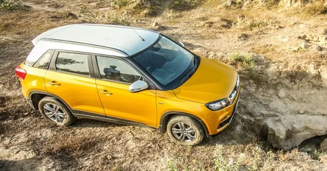 maruti suzuki vitara brezza side profile quarter
