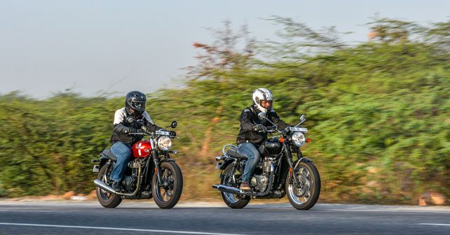 triumph t120 street twin on the go