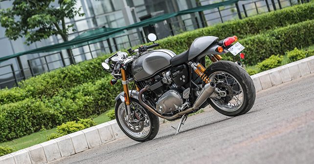 Triumph Thruxton R rear three quarter