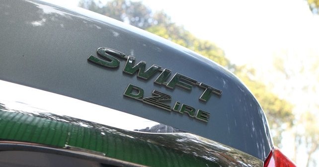 maruti suzuki swift dzire badge