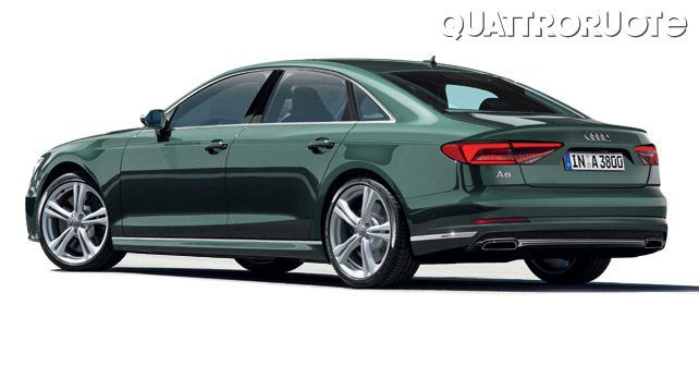 4R Audi A8 posteriore verde