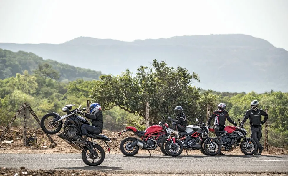 Ducati Monster Vs MV Agusta Brutale Vs Triumph Street Triple S Vs Aprilia Shiver1 Ducati Monster Vs MV Agusta Brutale Vs Triumph Street Triple S Vs Aprilia Shiver1
