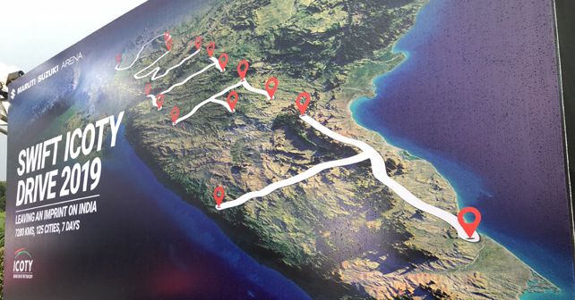 2019 Swift ICOTY Drive Map