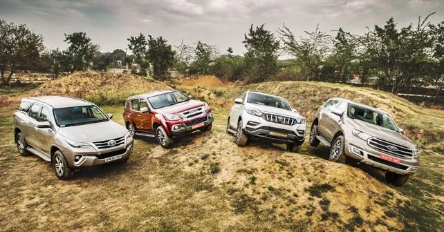 Ford Endeavour Vs Isuzu MUX Vs Mahindra Alturas G4 Vs Toyota Fortuner2