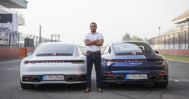 Mr Pavan Shetty with the new 2019 Porsche 911 models at BIC