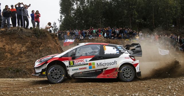 Ott Tanak and Martin Jarveoja in action in Rally Chile