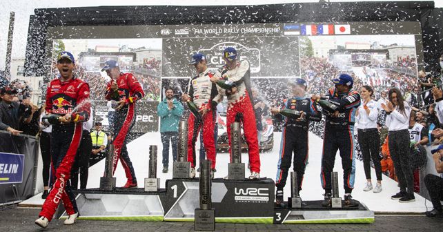 Top three finishers of the 2019 Rally Chile