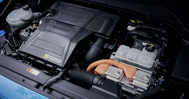 Hyundai Kona Hybrid engine view
