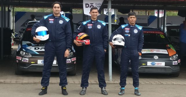 Top Three Finishers of Race 1 Ameo Class
