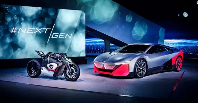 BMW Vision M NEXT sports car & the BMW Motorrad Vision DC Roadster