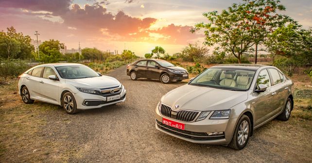 Honda Civic Vs Skoda Octavia Vs Toyota Corolla Altis