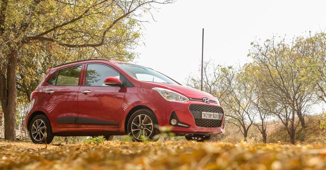 Hyundai Grand I10 Front Three Quarter Low Angle