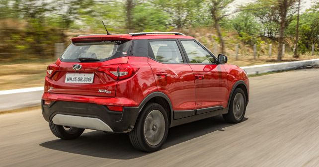 mahindra xuv300 rear three quarter action