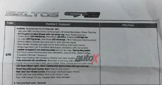 Kia Motors Seltos Brochure India Launch