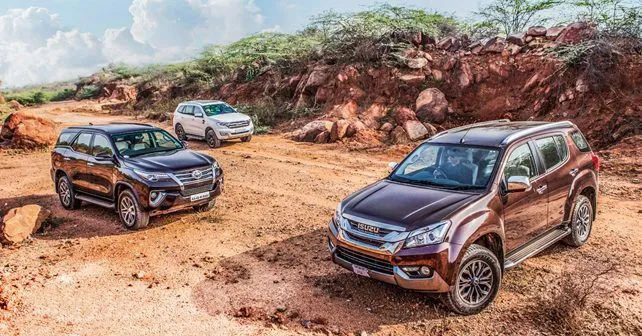Toyota Fortuner vs Ford Endeavour vs Isuzu MU-X Toyota Fortuner vs Ford Endeavour vs Isuzu MU-X