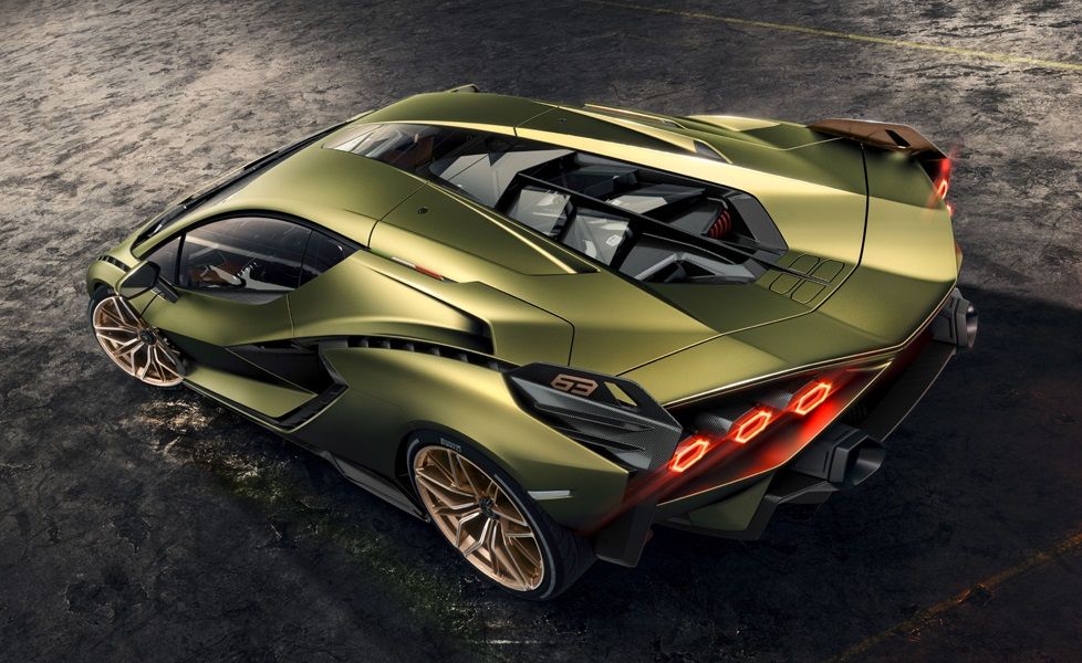 Lamborghini Sian Rear Aerial