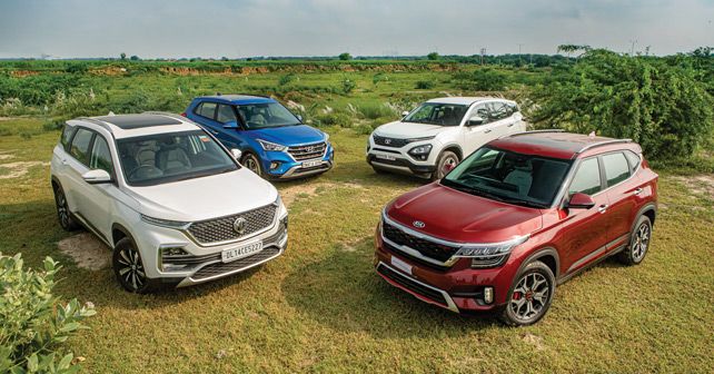 Kia Seltos Vs MG Hector Vs Hyundai Creta Vs Tata Harrier