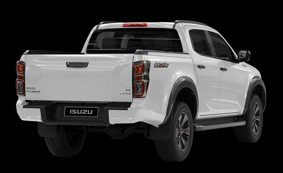 2020 Isuzu D-Max V-Cross  Exterior Rear in White Pearl Everest