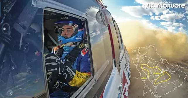 Fernando Alonso Driving The Toyota Hilux At Dakar Rally