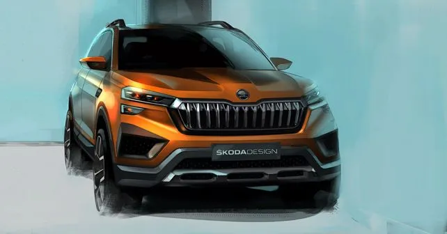Skoda Vision IN SUV Concept Design Sketch Front Skoda Vision IN SUV Concept Design Sketch Front