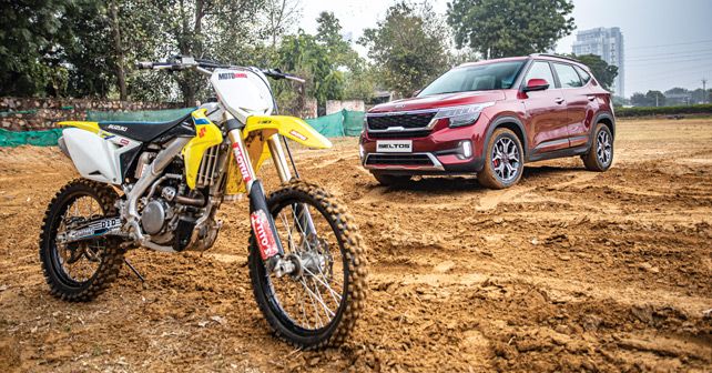 Kia Seltos and Dirt Bike Off Road