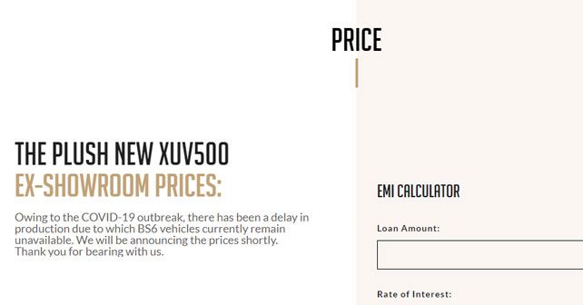 Mahindra Xuv500 Bs6 Price Expectation