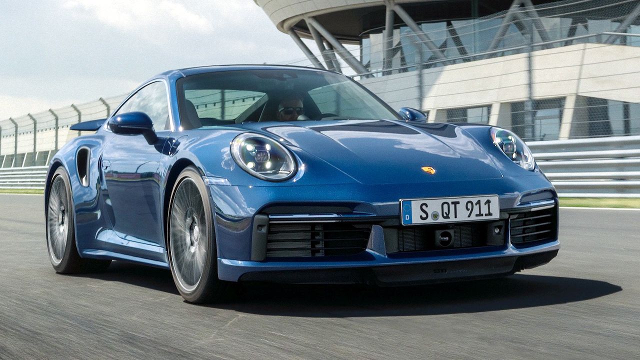 2020 Porsche 911 Turbo Coupe Front Quarter Motion