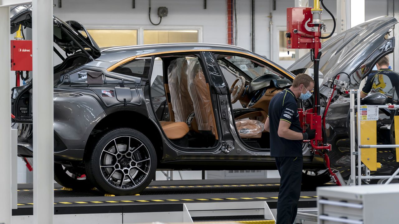 Aston Martin DBX Production Line At St Athan Wales