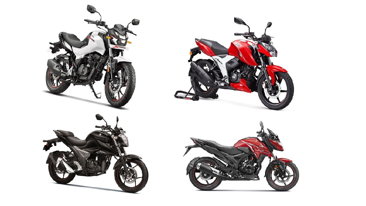 Hero Xtreme 160R Vs TVS Apache RTR 1604V Vs Suzuki Gixxer Vs Honda X Blade