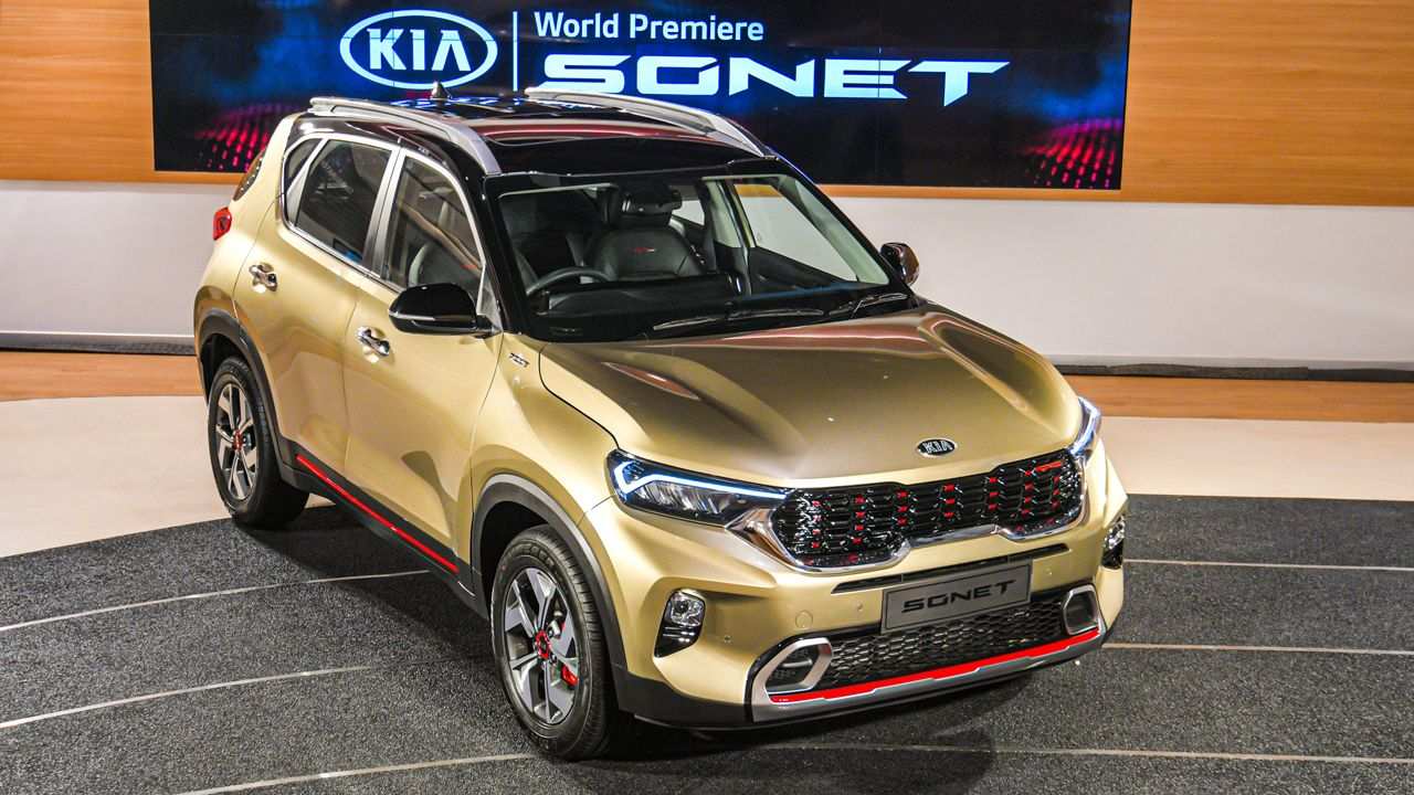 Kia Sonet Top Front Quarter View