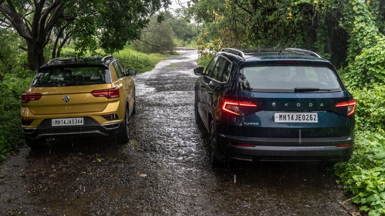 Volkswagen T Roc Vs Skoda Karoq Comparison Images Rear M