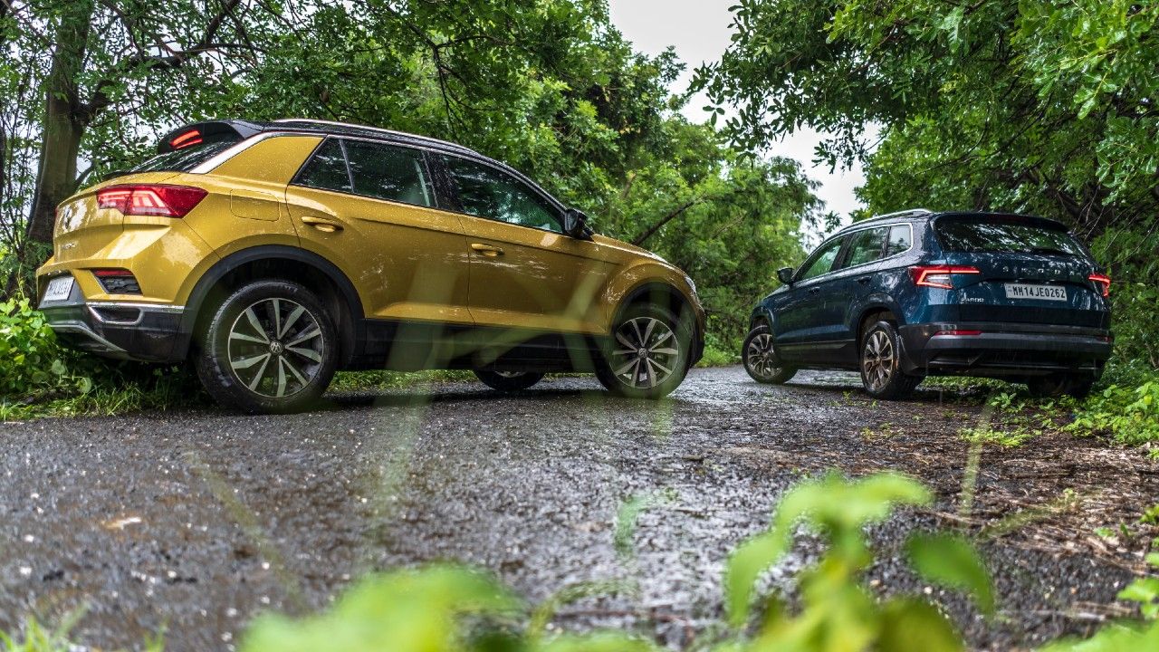 Volkswagen T Roc Vs Skoda Karoq Comparison Rear Static Images M