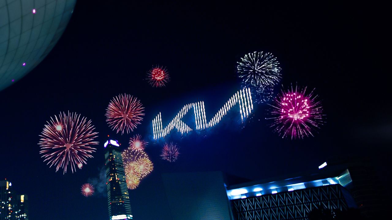 Kia New Logo Light Show Korea 2