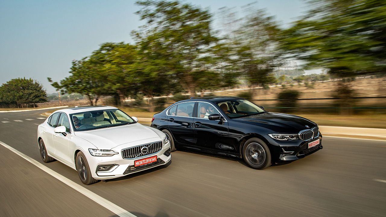 BMW 3 Series Gran Limousine vs 2021 Volvo S60 Front Quarter Motion