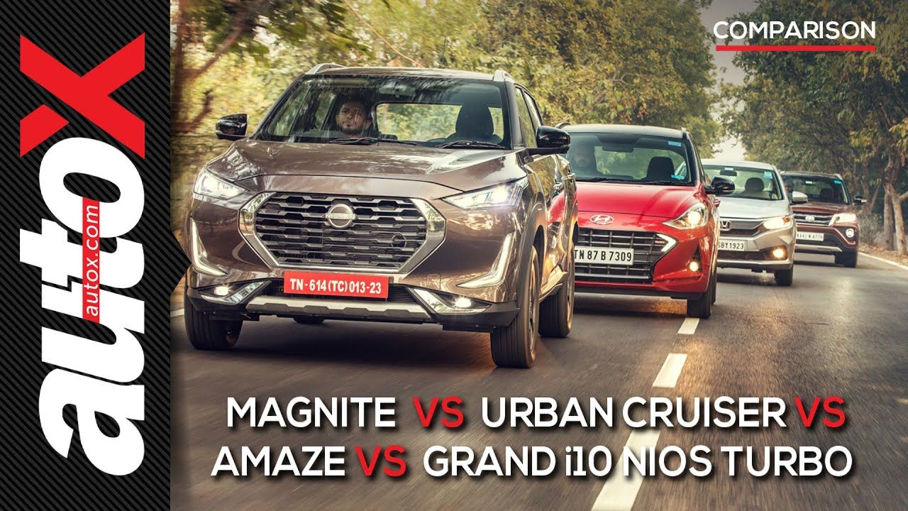 Nissan Magnite Vs Toyota Urban Cruiser Vs Hyundai Grand I10 NIOS Vs Honda Amaze
