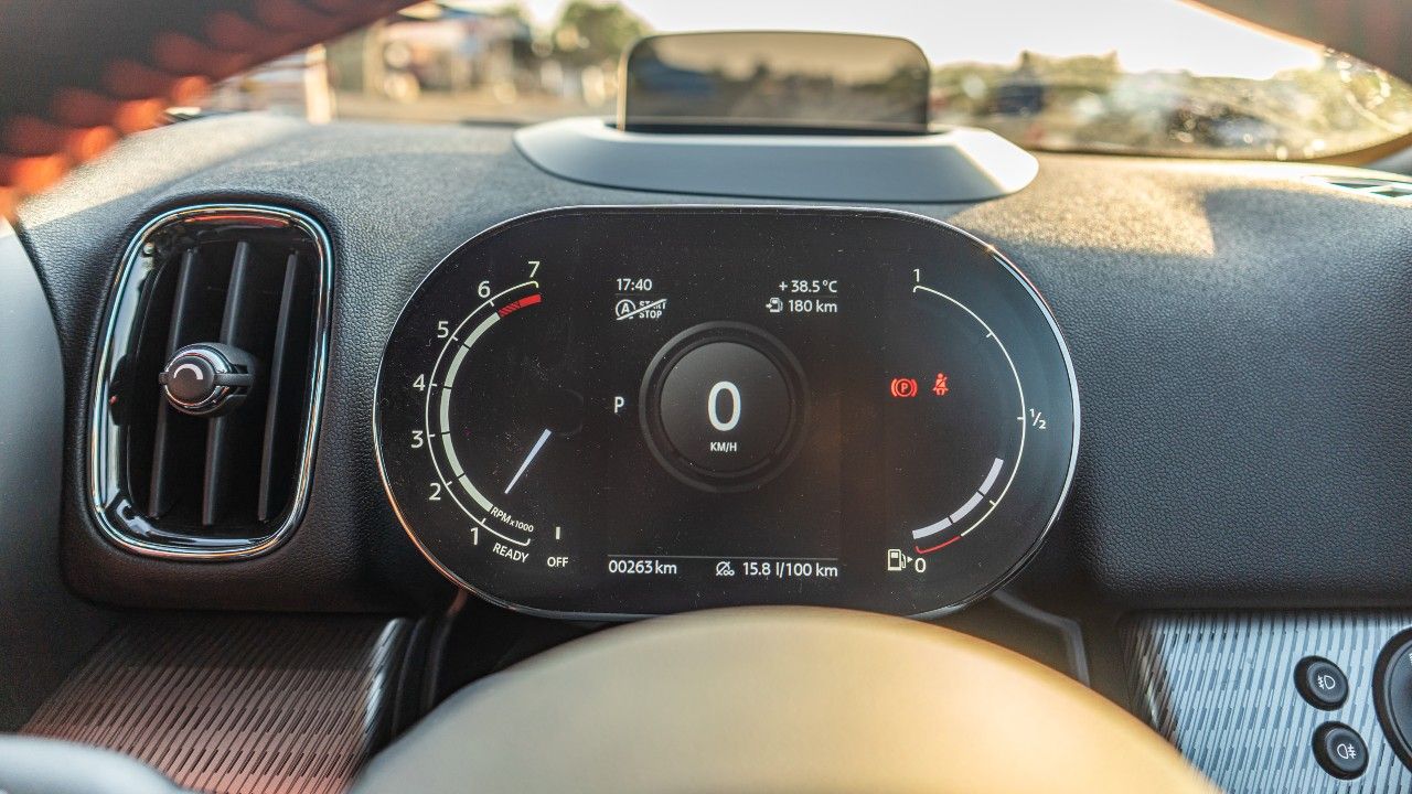 2021 Mini Countryman Review Instrument Cluster Speedometer Head Up Display M
