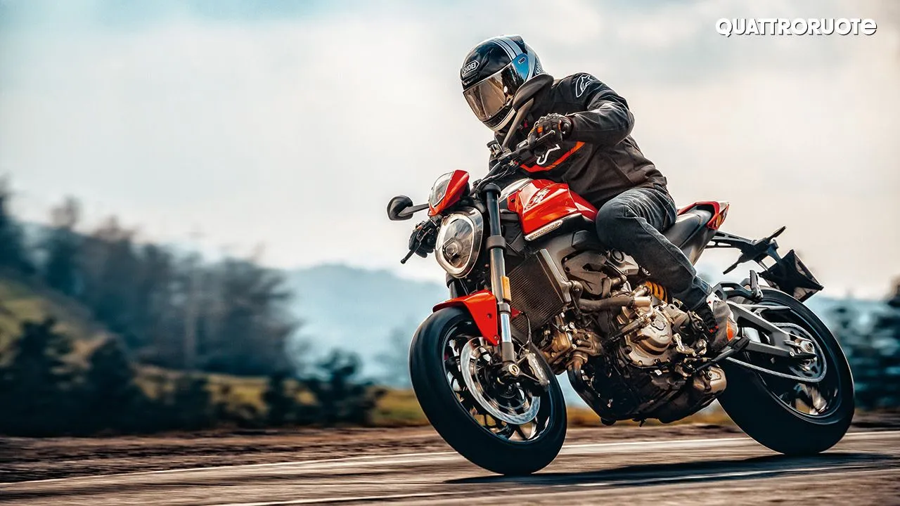 2021 Ducati Monster Front Three Quarter Motion1