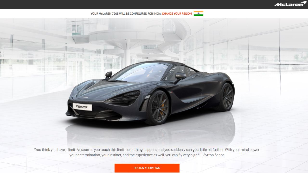 McLaren 720S Coupe Configurator