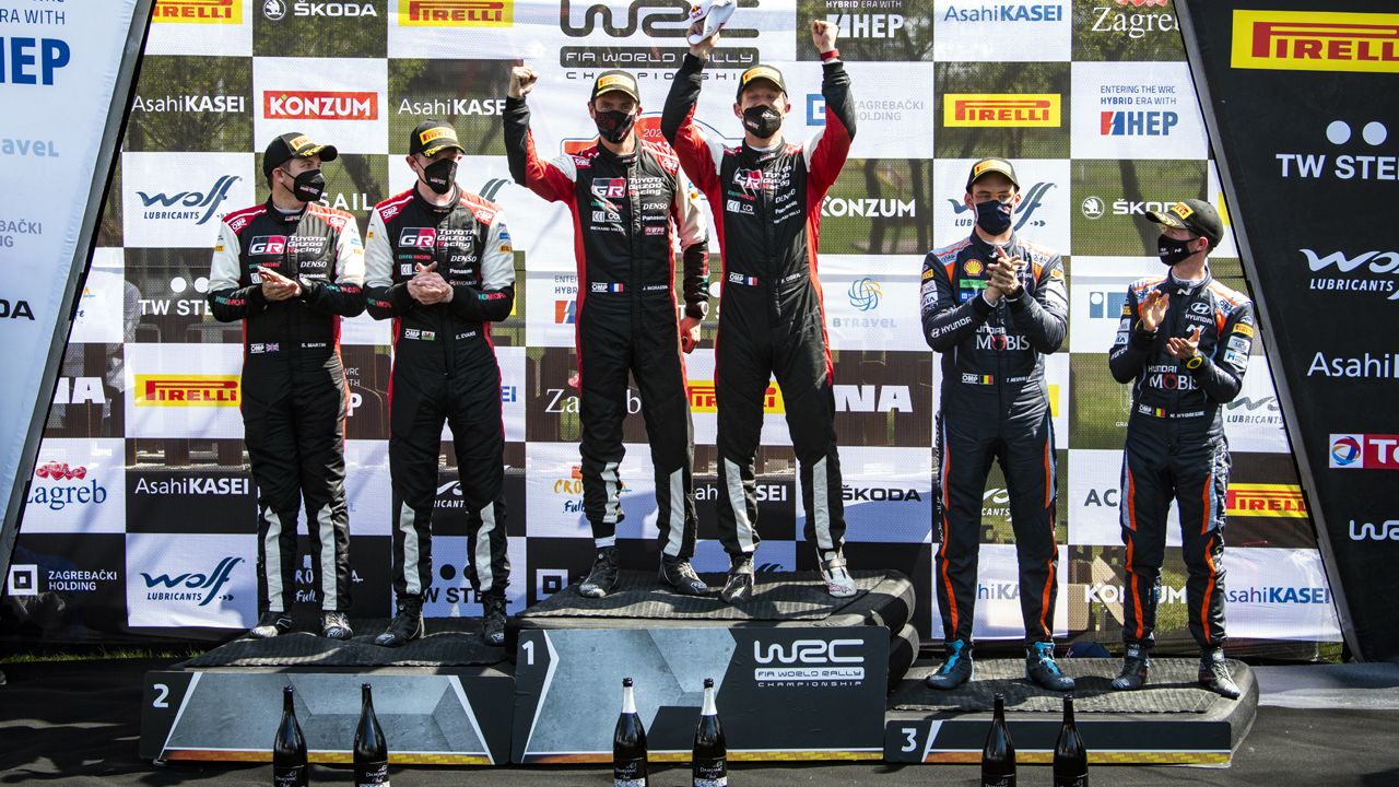 WRC 2021 Croatia Rally Podium