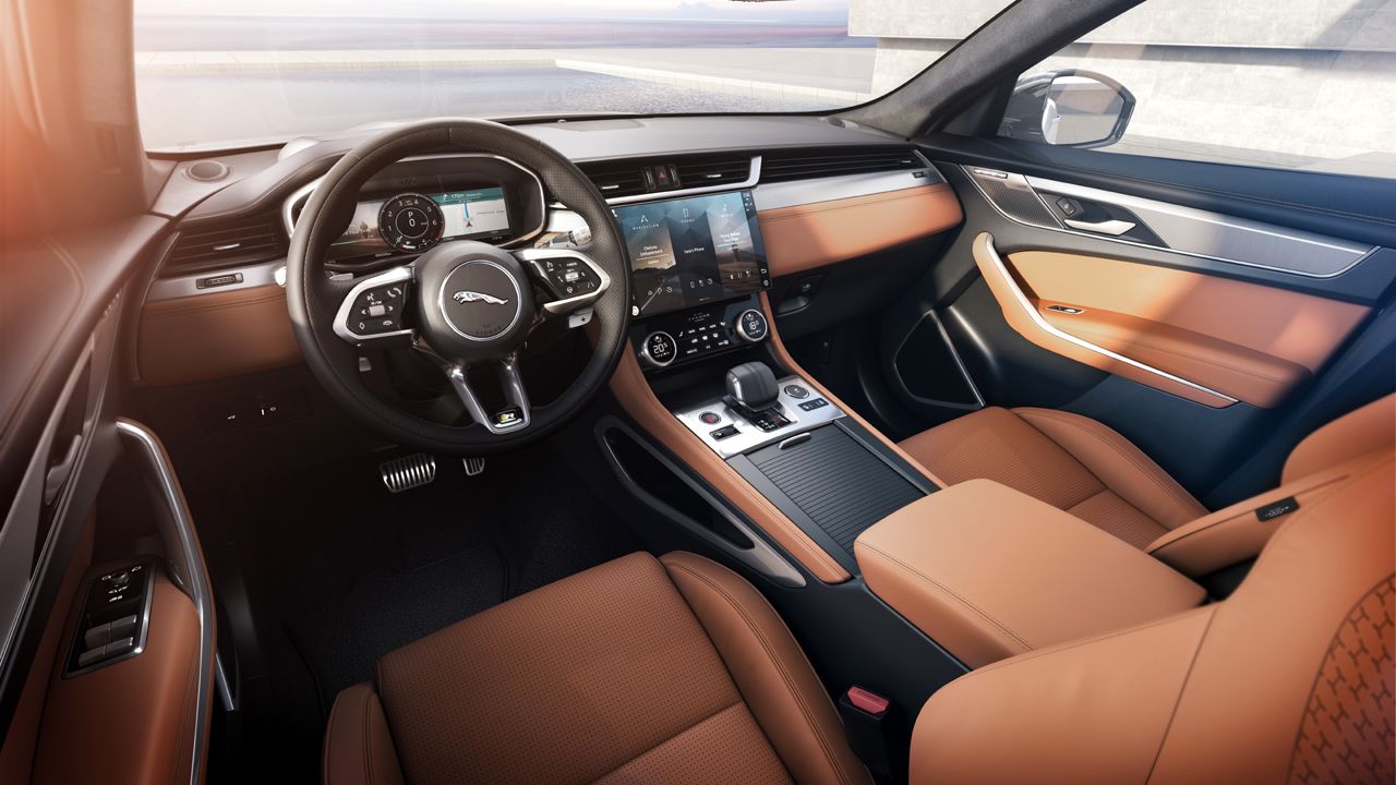 2021 Jaguar F Pace Siena Tan Interior