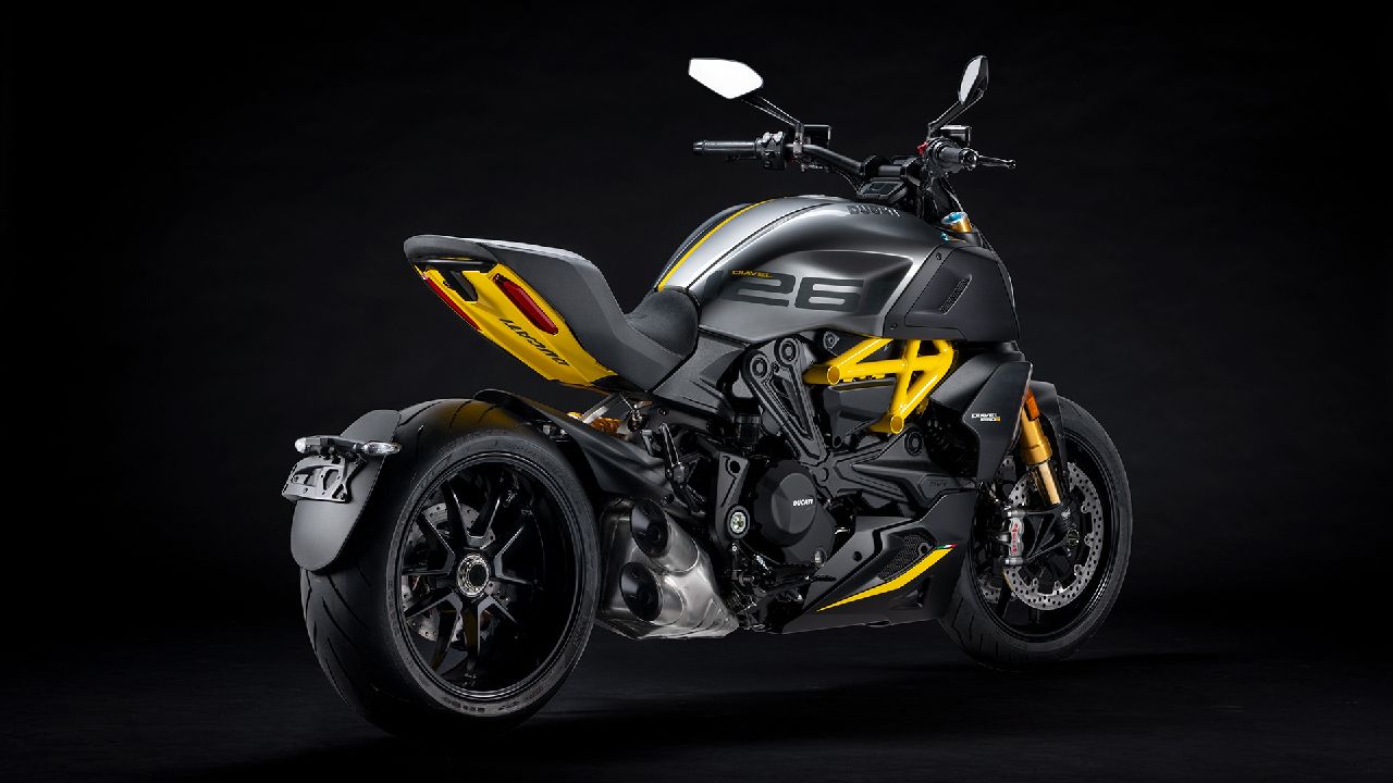 2022 Ducati Diavel 1260 S Black Steel Rear Three Quarter Shot 