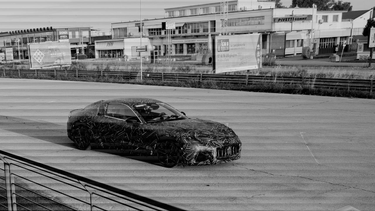 2022 Maserati GranTurismo EV Wrapped In Camo In Modena Italy