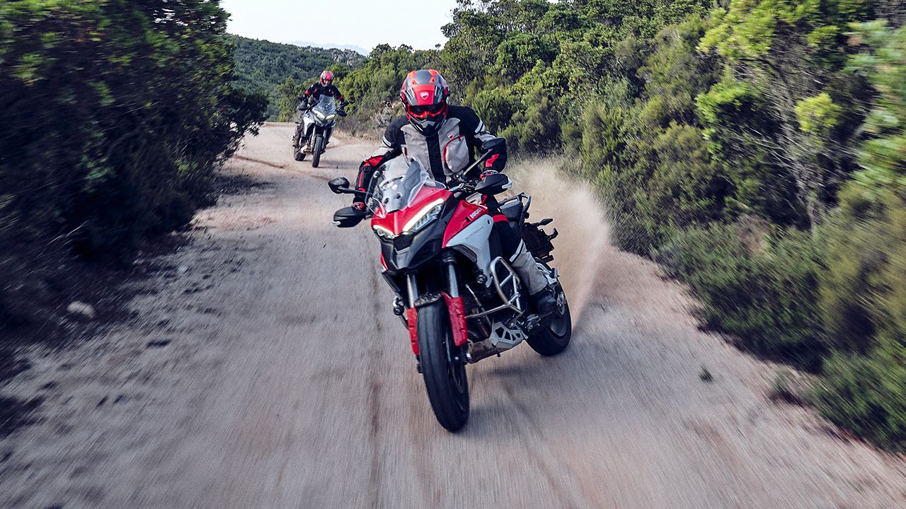 Ducati Multistrada V4 Action Shot Sliding