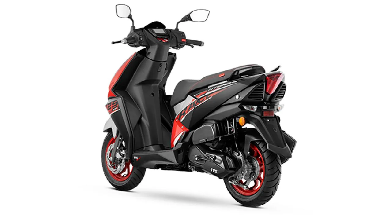 TVS Ntorq 125 Race XP Rear Three Quarter 