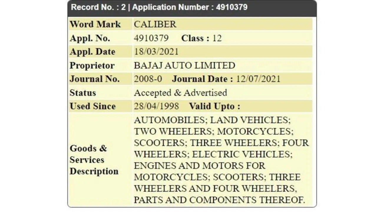 Use This Bajaj Caliber 